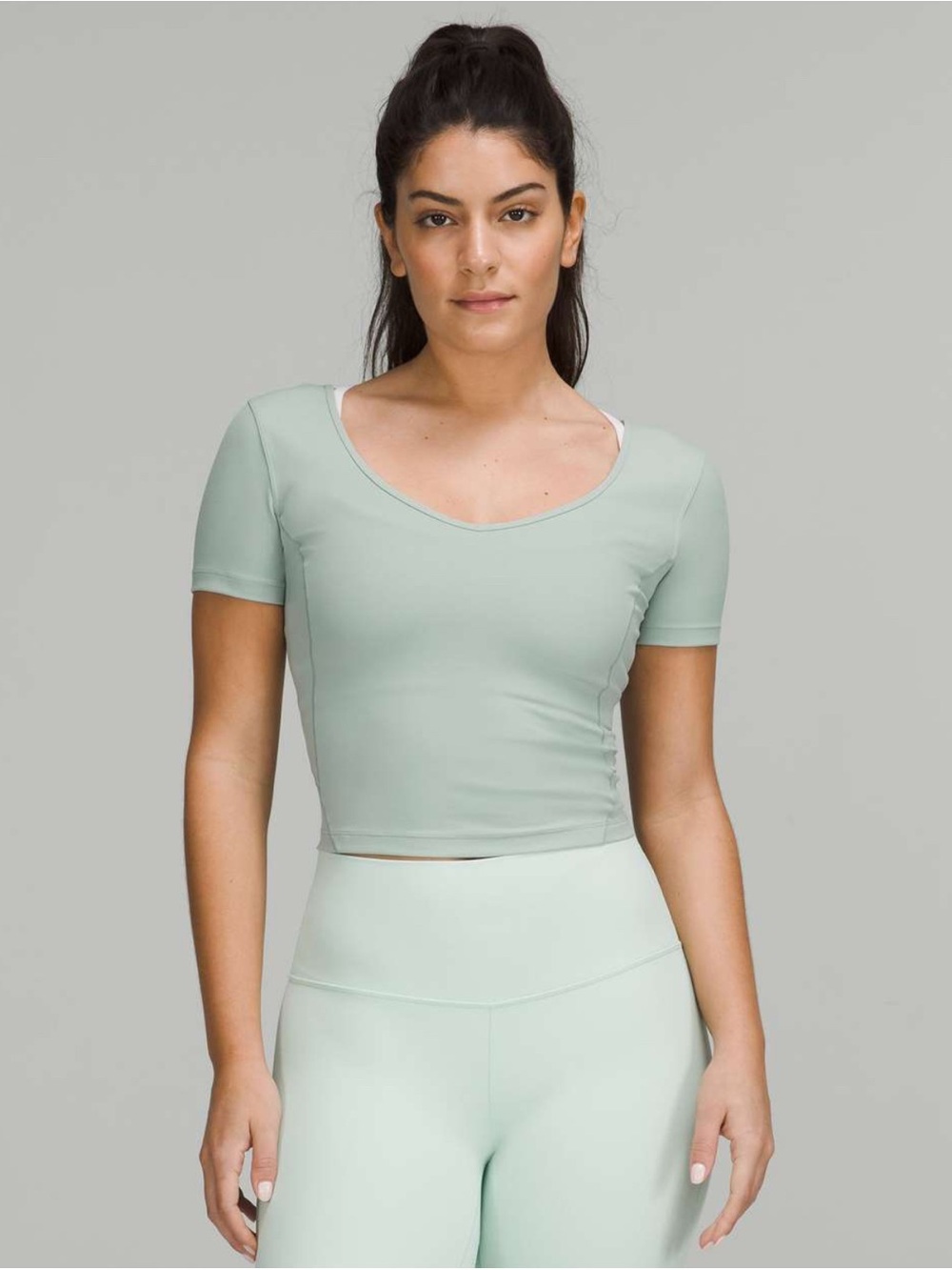 NWT NEW Lululemon Ribbed Held Tight Cropped T-Shirt size 12